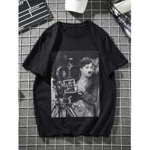Tricou Charlie Chaplin cu cameră